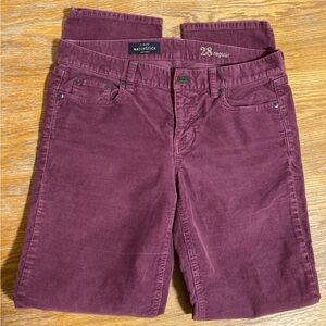 J Crew Burgundy Corduroy Pants